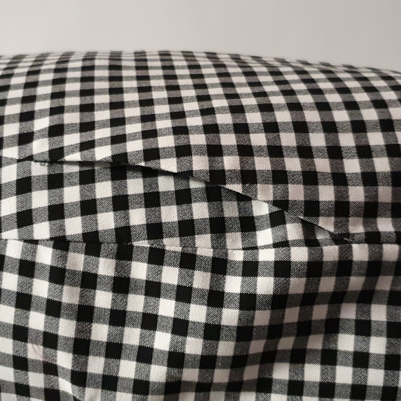 Zara Woman Black White Checked Floral Shorts Size S - Picture 5 of 9